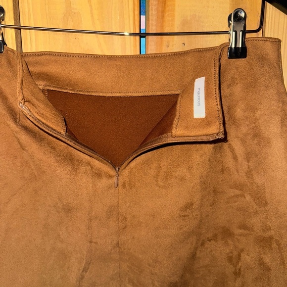 Maurices Brown A-Line Skirt with Front Pockets - Picture 3 of 4